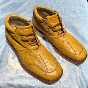 Cuadra Yellow Ostrich Men’s shoes